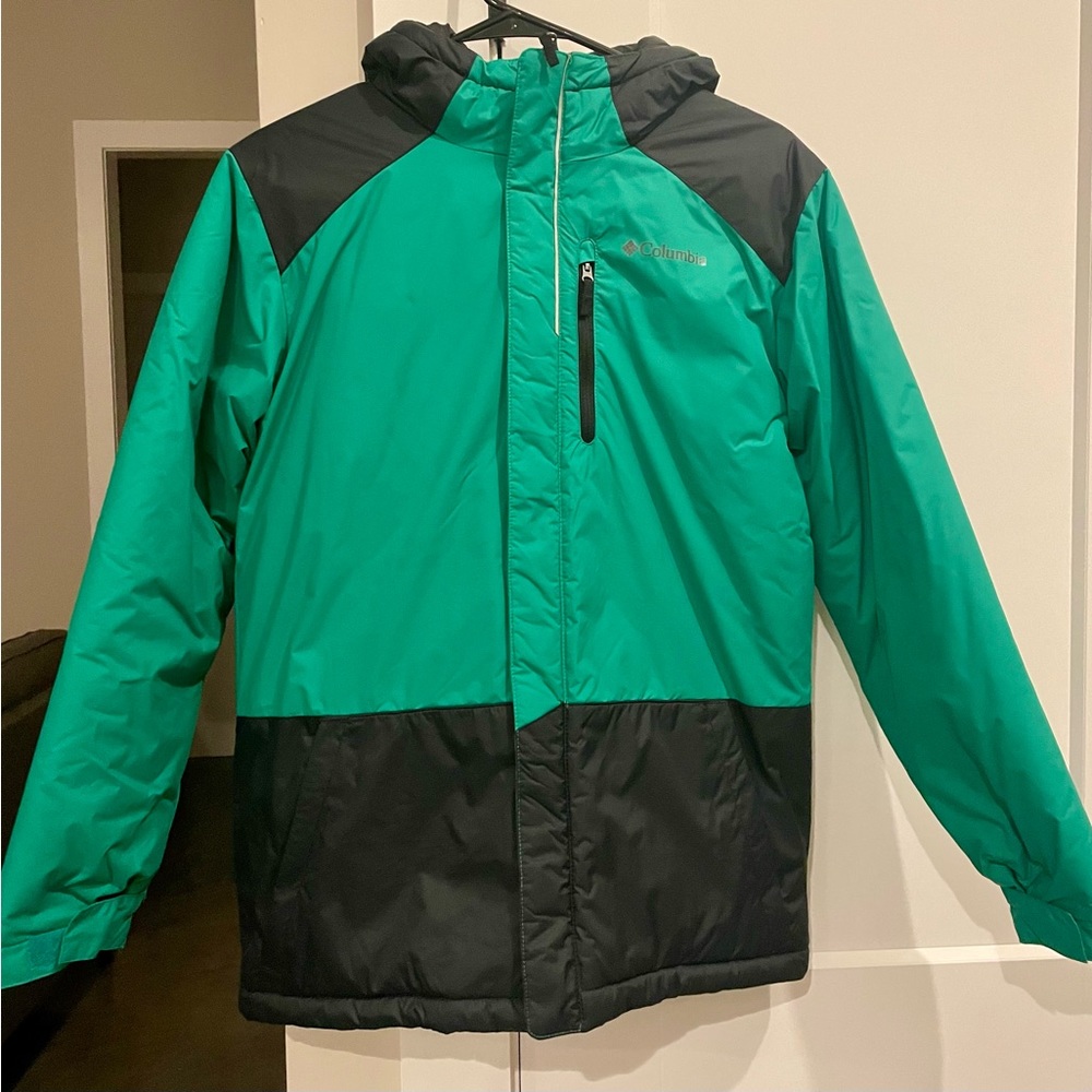 Boys Columbia Jacket Green Size Large 14/16